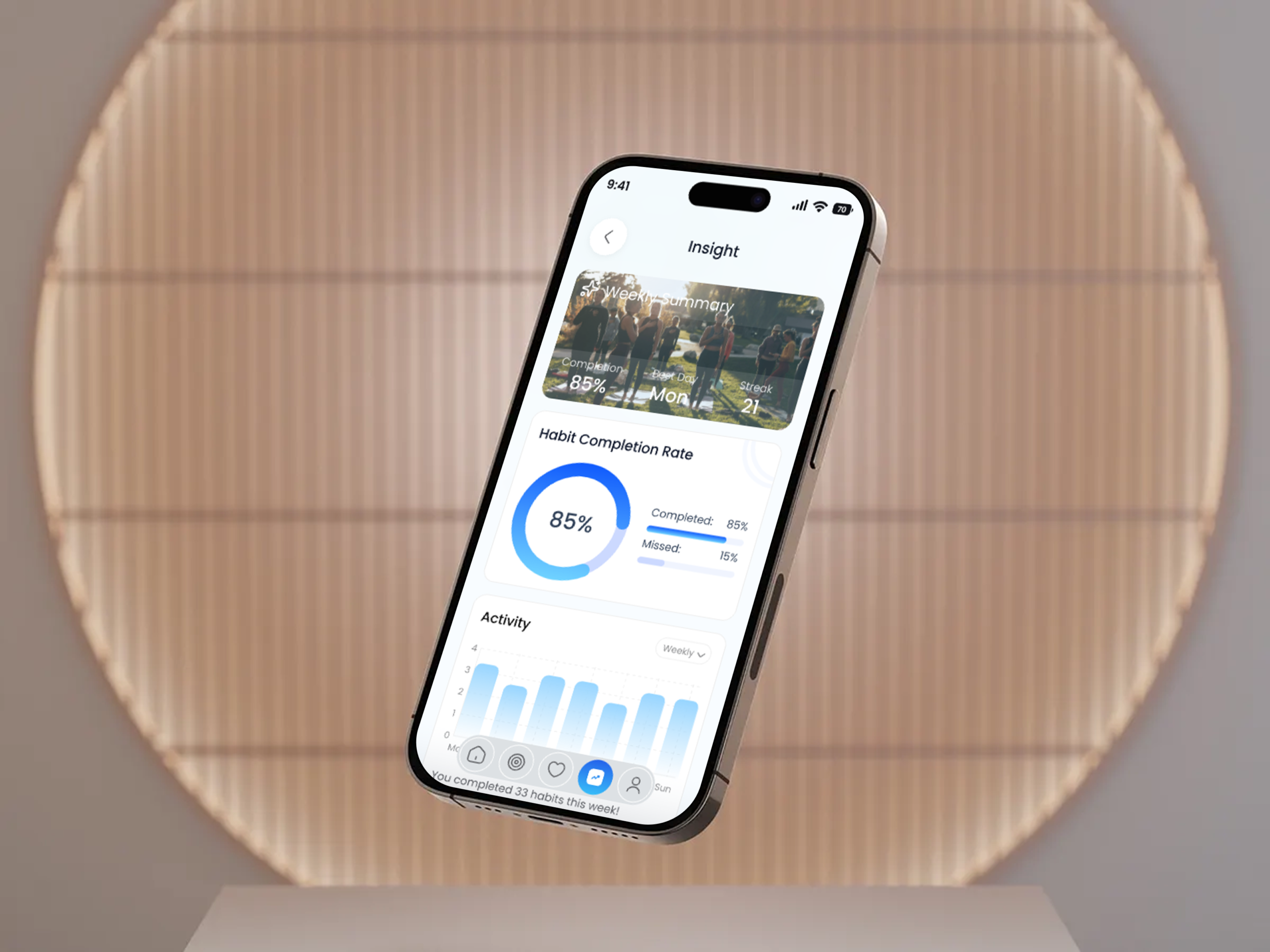 Habit Insight Screen – MindTrack iOS App UI by Creative Studio on ...